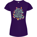Stay Trippy Hippy Magic Mushrooms Drugs Womens Petite Cut T-Shirt Purple