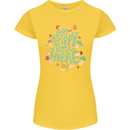 Stay Trippy Hippy Magic Mushrooms Drugs Womens Petite Cut T-Shirt Yellow