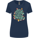 Stay Trippy Hippy Magic Mushrooms Drugs Womens Wider Cut T-Shirt Navy Blue