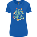 Stay Trippy Hippy Magic Mushrooms Drugs Womens Wider Cut T-Shirt Royal Blue