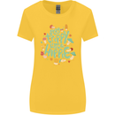 Stay Trippy Hippy Magic Mushrooms Drugs Womens Wider Cut T-Shirt Yellow