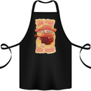 Stay Trippy Little Hippy Magic Mushroom LSD Cotton Apron 100% Organic Black