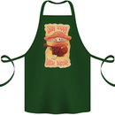 Stay Trippy Little Hippy Magic Mushroom LSD Cotton Apron 100% Organic Forest Green