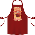 Stay Trippy Little Hippy Magic Mushroom LSD Cotton Apron 100% Organic Maroon