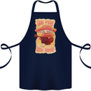 Stay Trippy Little Hippy Magic Mushroom LSD Cotton Apron 100% Organic Navy Blue