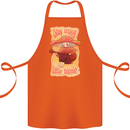 Stay Trippy Little Hippy Magic Mushroom LSD Cotton Apron 100% Organic Orange