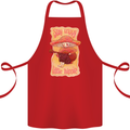Stay Trippy Little Hippy Magic Mushroom LSD Cotton Apron 100% Organic Red