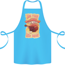 Stay Trippy Little Hippy Magic Mushroom LSD Cotton Apron 100% Organic Turquoise