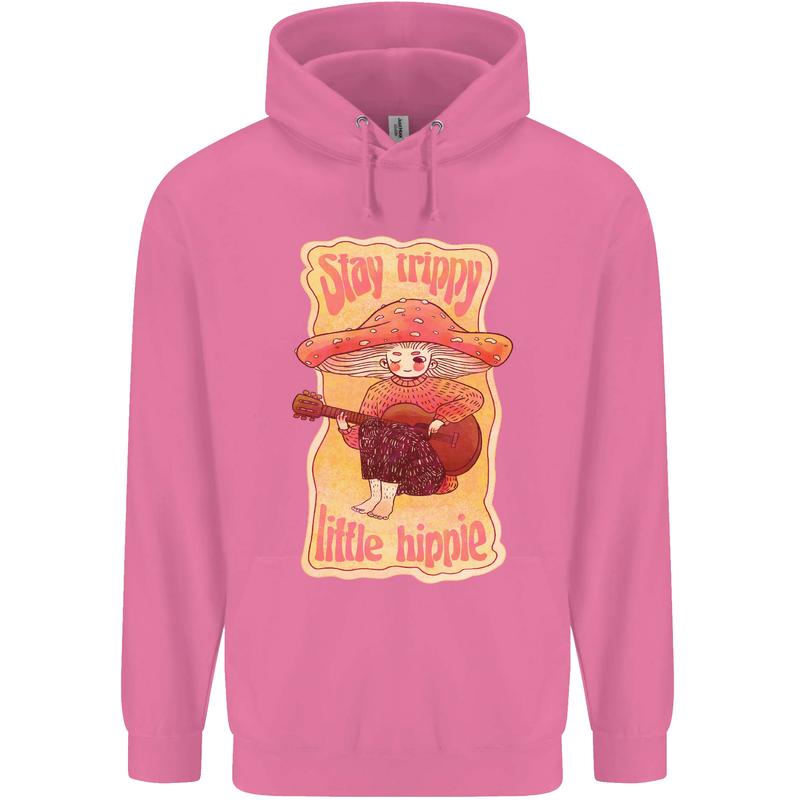 Stay Trippy Little Hippy Magic Mushroom LSD Mens 80% Cotton Hoodie Azelea