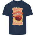 Stay Trippy Little Hippy Magic Mushroom LSD Mens Cotton T-Shirt Tee Top Navy Blue
