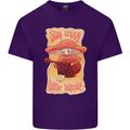 Stay Trippy Little Hippy Magic Mushroom LSD Mens Cotton T-Shirt Tee Top Purple