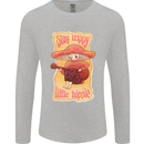 Stay Trippy Little Hippy Magic Mushroom LSD Mens Long Sleeve T-Shirt Sports Grey