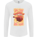 Stay Trippy Little Hippy Magic Mushroom LSD Mens Long Sleeve T-Shirt White