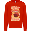 Stay Trippy Little Hippy Magic Mushroom LSD Mens Sweatshirt Jumper Bright Red