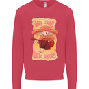 Stay Trippy Little Hippy Magic Mushroom LSD Mens Sweatshirt Jumper Heliconia