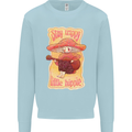 Stay Trippy Little Hippy Magic Mushroom LSD Mens Sweatshirt Jumper Light Blue