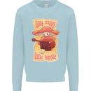 Stay Trippy Little Hippy Magic Mushroom LSD Mens Sweatshirt Jumper Light Blue