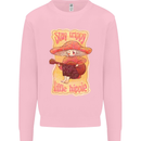 Stay Trippy Little Hippy Magic Mushroom LSD Mens Sweatshirt Jumper Light Pink