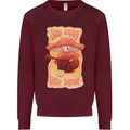 Stay Trippy Little Hippy Magic Mushroom LSD Mens Sweatshirt Jumper Maroon