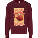 Stay Trippy Little Hippy Magic Mushroom LSD Mens Sweatshirt Jumper Maroon