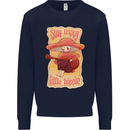 Stay Trippy Little Hippy Magic Mushroom LSD Mens Sweatshirt Jumper Navy Blue