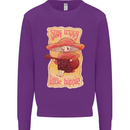Stay Trippy Little Hippy Magic Mushroom LSD Mens Sweatshirt Jumper Purple