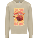 Stay Trippy Little Hippy Magic Mushroom LSD Mens Sweatshirt Jumper Sand