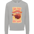 Stay Trippy Little Hippy Magic Mushroom LSD Mens Sweatshirt Jumper Sports Grey