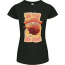 Stay Trippy Little Hippy Magic Mushroom LSD Womens Petite Cut T-Shirt Black