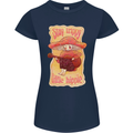 Stay Trippy Little Hippy Magic Mushroom LSD Womens Petite Cut T-Shirt Navy Blue