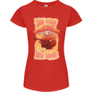 Stay Trippy Little Hippy Magic Mushroom LSD Womens Petite Cut T-Shirt Red