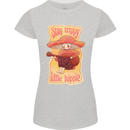 Stay Trippy Little Hippy Magic Mushroom LSD Womens Petite Cut T-Shirt Sports Grey