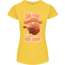 Stay Trippy Little Hippy Magic Mushroom LSD Womens Petite Cut T-Shirt Yellow