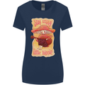 Stay Trippy Little Hippy Magic Mushroom LSD Womens Wider Cut T-Shirt Navy Blue