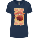 Stay Trippy Little Hippy Magic Mushroom LSD Womens Wider Cut T-Shirt Navy Blue