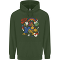 Stay Trippy Magic Mushrooms LSD Childrens Kids Hoodie Forest Green