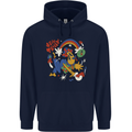 Stay Trippy Magic Mushrooms LSD Childrens Kids Hoodie Navy Blue