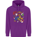 Stay Trippy Magic Mushrooms LSD Childrens Kids Hoodie Purple