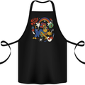 Stay Trippy Magic Mushrooms LSD Cotton Apron 100% Organic Black