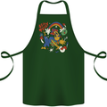 Stay Trippy Magic Mushrooms LSD Cotton Apron 100% Organic Forest Green
