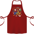 Stay Trippy Magic Mushrooms LSD Cotton Apron 100% Organic Maroon