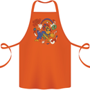 Stay Trippy Magic Mushrooms LSD Cotton Apron 100% Organic Orange