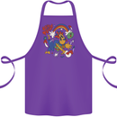 Stay Trippy Magic Mushrooms LSD Cotton Apron 100% Organic Purple