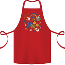 Stay Trippy Magic Mushrooms LSD Cotton Apron 100% Organic Red