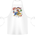 Stay Trippy Magic Mushrooms LSD Cotton Apron 100% Organic White