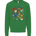 Stay Trippy Magic Mushrooms LSD Kids Sweatshirt Jumper Irish Green