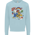 Stay Trippy Magic Mushrooms LSD Kids Sweatshirt Jumper Light Blue