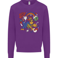 Stay Trippy Magic Mushrooms LSD Kids Sweatshirt Jumper Purple