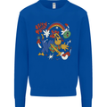 Stay Trippy Magic Mushrooms LSD Kids Sweatshirt Jumper Royal Blue