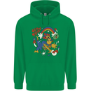 Stay Trippy Magic Mushrooms LSD Mens 80% Cotton Hoodie Irish Green